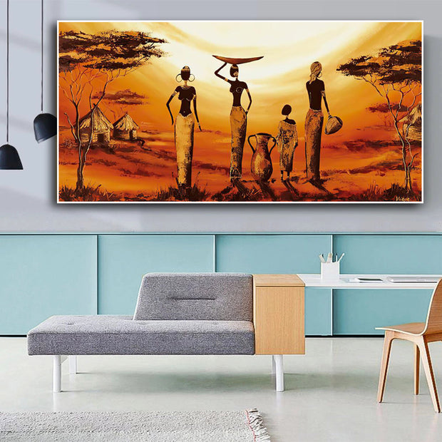 Abstract African Woman Canvas