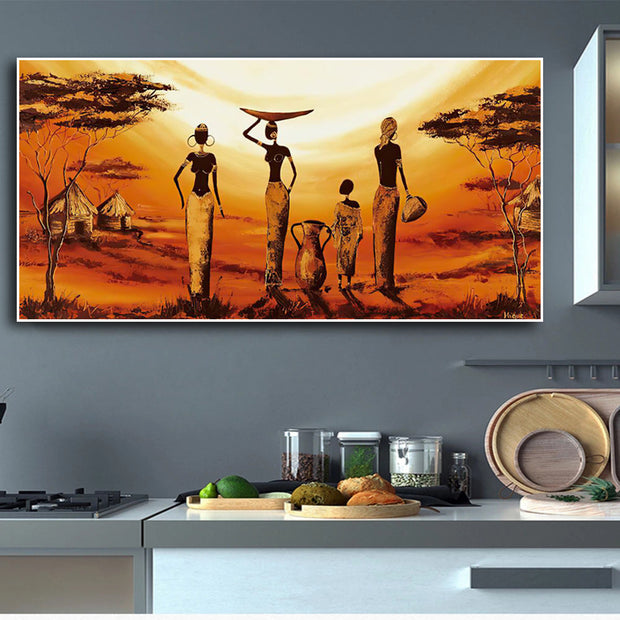 Abstract African Woman Canvas