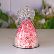 Eternal Dried Rose Gift Box - Angel Glass Cover for Christmas & Valentine's Day